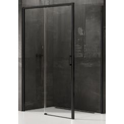 New Trendy Prime sprchovací kút 160x80 cm štvorcová čierna polomatné/priehľadné sklo D-0328A/D-0128B