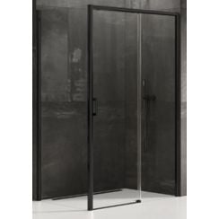 New Trendy Prime sprchovací kút 140x80 cm štvorcová čierna polomatné/priehľadné sklo D-0325A/D-0128B
