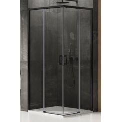 New Trendy Prime sprchovací kút 110x90 cm štvorcová čierna matné/priehľadné sklo D-0314A/D-0319A