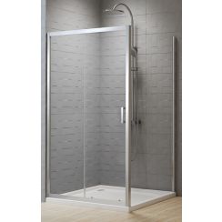 New Trendy Varia sprchovací kút 120x80 cm štvorcová chromová lesklé/priehľadné sklo D-0190A/D-0104B