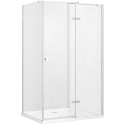 Besco Pixa sprchovací kút 120x90 cm štvorcová chromová lesklé/priehľadné sklo PPP-129-195-C