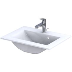 Oristo Silver umývadlo 60x45 cm obdĺžnik umývadlo na nábytok biela UME-SI-60-92