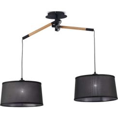 Mantra Nordica závesné svietidlo 2x23 W čierna 4931