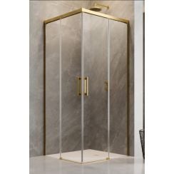 Radaway Idea Gold KDD sprchovací kút časť ľavá 90x90 cm obdĺžniková zlatá lesklé/priehľadné sklo 387060-09-01L