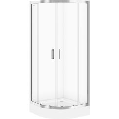 Set sprchovací kút Cersanit Arteco S157-001, polkruhová sprchová vanička Cersanit Tako S204-003