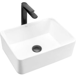 Rea Anita umývadlo 41x31 cm obdĺžnik pultové umývadlo biela REA-U0952