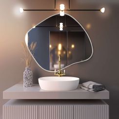 Smartwoods Tiny Borderbright zrkadlo 60x52 cm s osvetlením biela 5904107902166