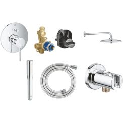 Set horná/hlavová sprcha Grohe Euphoria 26459000, podomietková vaňová-sprchová batéria Grohe Essence 19285001, 33961000, 27400000, 28628000, 28364000