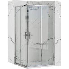 Rea Punto sprchovací kút 80x80 cm obdĺžniková chromová lesklé/priehľadné sklo REAK0863