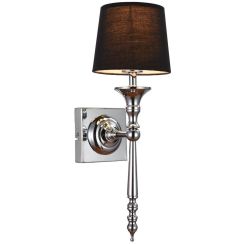 Zuma Line Cloe nástenná lampa 1x60 W čierna RLB94875-1