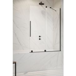 Radaway Furo PND II vaňová zástena 88.8 cm dvojdielny čierna matné/číre sklo 10109888-54-01R