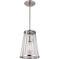 Elstead Lighting Harrow závesné svietidlo 1x60 W priehľadná-strieborná FE-HARROW-P-S