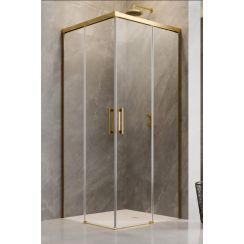 Radaway Idea Gold KDD sprchovací kút časť ľavá 110x110 cm obdĺžniková zlatá lesklé/priehľadné sklo 387063-09-01L