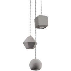 Nowodvorski Lighting Geometric závesné svietidlo 3x35 W sivá/popolnato sivá 9695