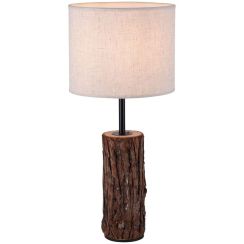 Leuchten Direkt Bark stolová lampa 1x40 W čierna-dreva-béžová 11233-79