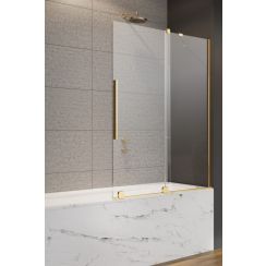 Radaway Furo PND II vaňová zástena 58.8 cm dvojdielny zlatá lesklé/číre sklo 10109588-09-01R