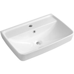 Aqualine Duru umývadlo 60x40 cm obdĺžnik klasické umývadlo-umývadlo na nábytok biela TU0351