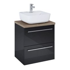 Elita Kwadro Plus umývadlo so skrinkou a doskou 50.4 cm čierna 168444