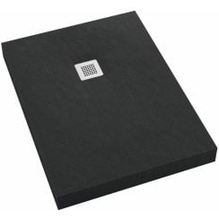 Schedpol New Horizons Black Stone obdĺžniková sprchová vanička + mriežka 120x70 cm čierna 3.3336/C/ST-M2