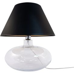 Zuma Line Adana Transparent stolová lampa 1x60 W čierna 5520BKGO