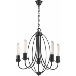 Light Prestige Canaria závesné svietidlo 5x60 W čierna LP-6704/5P