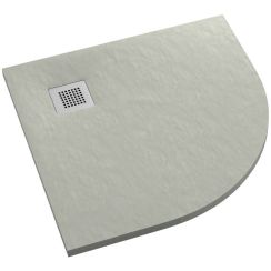 Schedpol Kalait Cement Stone polkruhová sprchová vanička 90x90 cm cementová 3.3104/CT/ST-M2