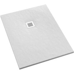 Schedpol Kalait White Stone obdĺžniková sprchová vanička + zástena 140x100 cm biela 3.3127/B/ST-M2
