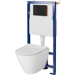 Súprava WC misa Cersanit City K35-025, podomietková konštrukcia Cersanit Tech Line Opti K97-492, K98-0146, K97-500