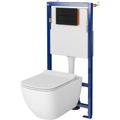 Set WC misa Cersanit Virgo K38-014, podomietková konštrukcia Cersanit Tech Line Opti K97-492, K98-0220, K97-501