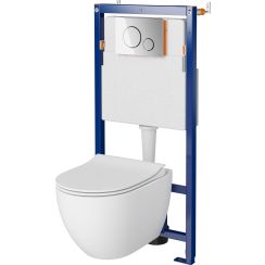 Set WC misa Cersanit Zen K109-054, podomietková konštrukcia Cersanit Tech Line Opti K97-492, K98-0130, K97-498