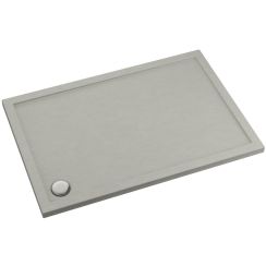 Schedpol Caspar New Cement Stone obdĺžniková sprchová vanička so sifónom 100x90 cm cementová 3.2345/CT/ST