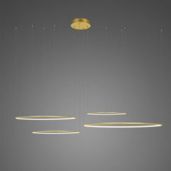 Altavola Design Ledowe Okręgi závesné svietidlo 4x106 W zlatá LA084/CO4_100_in_4k_gold_dimm
