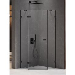 New Trendy Avexa Black sprchovací kút 80x80 cm čierna matné/priehľadné sklo EXK-3873