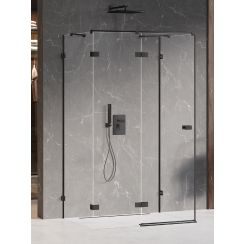 New Trendy Avexa Black sprchovací kút 120x90 cm štvorcová čierna polomatné/priehľadné sklo EXK-2621