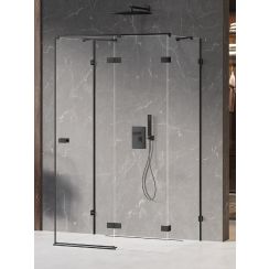 New Trendy Avexa Black sprchovací kút 120x100 cm štvorcová čierna polomatné/priehľadné sklo EXK-2652