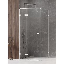 New Trendy Avexa White sprchovací kút 120x110 cm štvorcová biela matné/priehľadné sklo EXK-2729