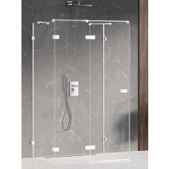 New Trendy Avexa White sprchovací kút 120x110 cm štvorcová biela matné/priehľadné sklo EXK-2874