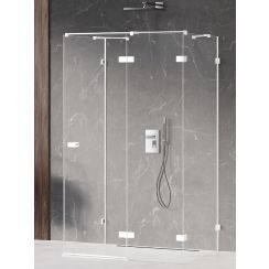 New Trendy Avexa White sprchovací kút 120x100 cm štvorcová biela matné/priehľadné sklo EXK-2893