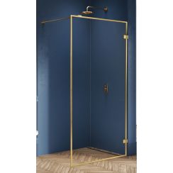 New Trendy Avexa Gold Brushed stena sprchového kúta walk -in 120 cm zlatá brúsený/sklo priehľadné EXK-3137