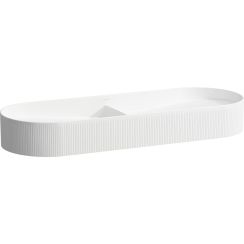 Laufen Sonar umývadlo 100x37 cm polokrúhly pultové umývadlo-dvojité biela H8123494001121