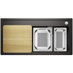 Blanco Zenar XL 6 Steamer SystemPlus granitový drez 100x51 cm čierna 526056