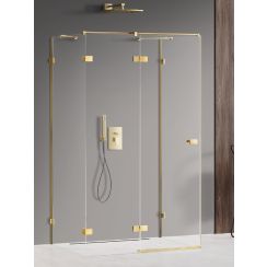 New Trendy Avexa Gold Shine sprchovací kút 120x90 cm štvorcová zlatá lesklé/priehľadné sklo EXK-2120