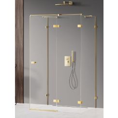 New Trendy Avexa Gold sprchovací kút 120x90 cm štvorcová zlatá lesklé/priehľadné sklo EXK-2150