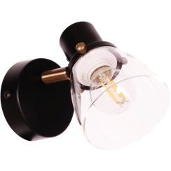 Kaja Elnis nástenná lampa 1x25 W čierna K-8122