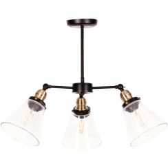 Kaja Samanta stropné svietidlo 3x40 W čierna K-8037B-3