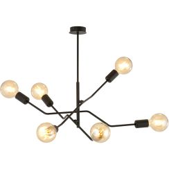 Emibig Frix stropné svietidlo 6x15 W čierna 1126/6