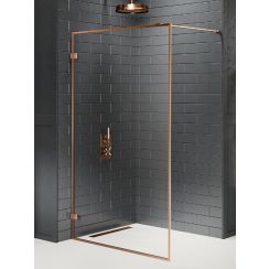 New Trendy Avexa Copper Brushed stena sprchového kúta walk -in 120 cm medená brúsený/sklo priehľadné EXK-3801