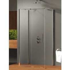 New Trendy Smart sprchovací kút 140x80 cm štvorcová chromová lesklé/priehľadné sklo EXK-4082