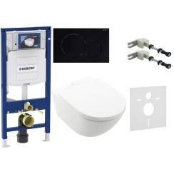 Set súprava misa + doska Villeroy & Boch Subway 3.0 4670TSR1, podomietková konštrukcia Geberit Duofix 111.320.00.5, 115.770.DW.5, 111.815.00.1, 156.050.00.1
