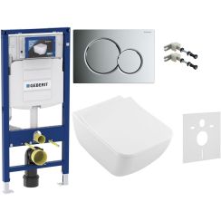Set súprava Combi-Pack s doskou Villeroy & Boch Venticello 4611RSR1, podomietková konštrukcia Geberit Duofix 111.320.00.5, 115.770.21.5, 111.815.00.1, 156.050.00.1